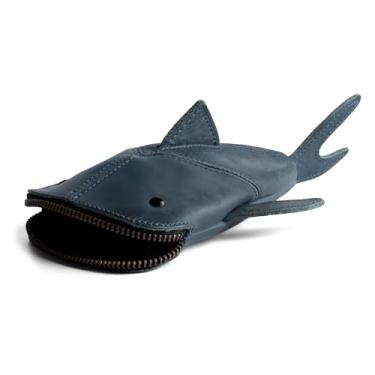 Imagem de Hide & Drink, Leather Pouch Pencil Bag, Coin Purse, Scissors Case, Shark Cable Holder, Phone Case, Wallet, Makeup, Stuffed Animal, Handmade (Blou Reed)