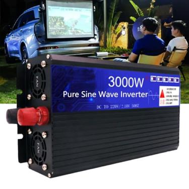 Imagem de Inversor de potência de onda seno pura de 3000 watts, 12V 24V 48V 60V 72V Fase dividida DC CA Saída CA 110V/120V 230V/240V Baixa frequência Conversor de inversor de energia solar,12V to 110V