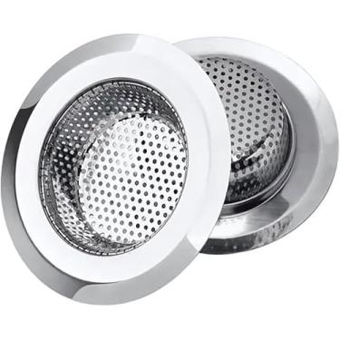 Imagem de Kit Ralo Ralinho para Pia Cozinha Banheiro Cuba Tanque Lavanderia, Aço Inox Duro, Muito Resistente e Durável 7cm, 9cm, 11cm Previne Entupimentos PRÓODOS (2x 9cm)