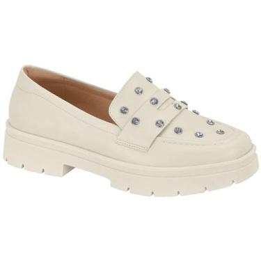 Imagem de Sapato Mocassim Feminino Vizzano Pedrarias Tratorado Loafer Conforto, 