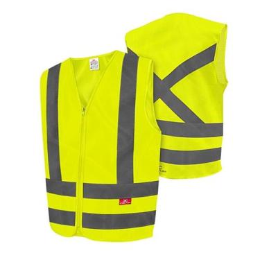 Imagem de Colete Segurança Sinalizador Refletivo Manobrista Obra Motoboy Com Zip