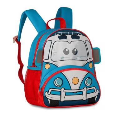 Imagem de Mochila de Costas Kombi/Bombeiro Carrinho Creche Escolar Passeio Infan