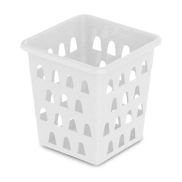 Imagem de Cesto Organizador Quadrado Alto Multiuso Pequeno 10,5 x 10,5 cm Rosa P