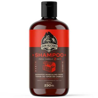 Imagem de Shampoo Masculino Para Cabelo 2 em 1 - Barba Negra 230mL Don Alcides