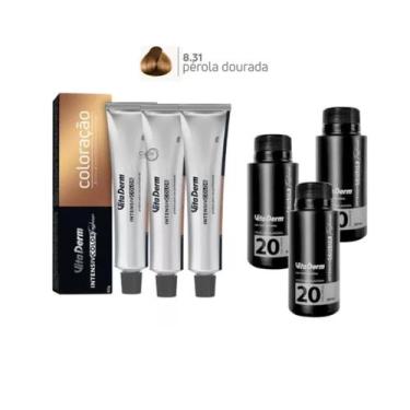 Imagem de 3 Colorações Vita Derm 8.31 + 3 Ox Vita Derm 20 Vol 90ml 