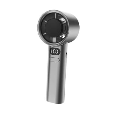 Imagem de XLWLLNJ Fã de mão, portátil moderno, USB Pocket Lightweight, Mini Arrifamento de Ar, Fan pessoal para festivo, ao ar livre, praia, viagens de férias, Cinza
