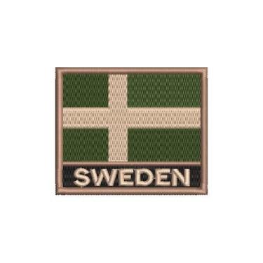 Imagem de BP0087N-003 Bandeira Suécia Patch Bordado 7,5×6,3cm (D-Arquivo Matriz para bordar.)