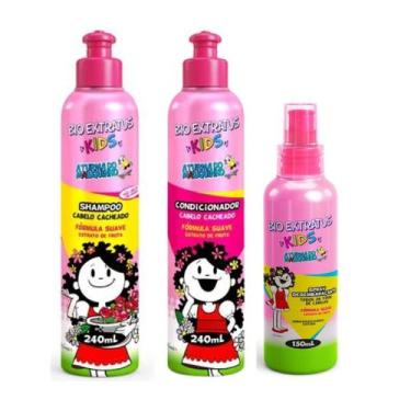 Imagem de Kit Kids Cacheados Bio Extratus Shampoo Condicionador +Spray
