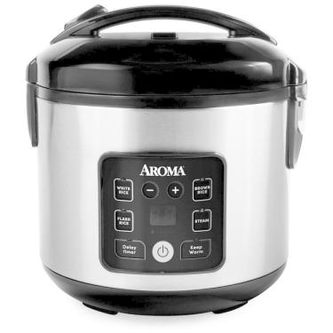 Imagem de Panela de Arroz Digital AROMA® CoreCoat™ para Arroz Integral com Revestimento Cerâmico Antiaderente (8 Xícaras Cozidas, 4 Xícaras Cruas).