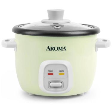 Imagem de Panela de Arroz AROMA® Mini, 2 Xícaras (Cru) / 4 Xícaras (Cozido), Cozinha Grãos, Faz Sopa, Cozinha Aveia, Manter Aquecido, 1 Litro, Verde