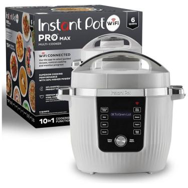 Imagem de Panela de Arroz Instant Pot PRO Max Wi-Fi 10 em 1, Panela de Pressão, Lenta, Refoga, Vapor, Aquecer, Arroz, Iogurte, Sous Vide, Assar,