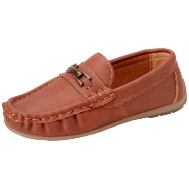 Imagem de Tênis de enfiar Josmo Boys casual para dirigir, Cognac, 12 Little Kid