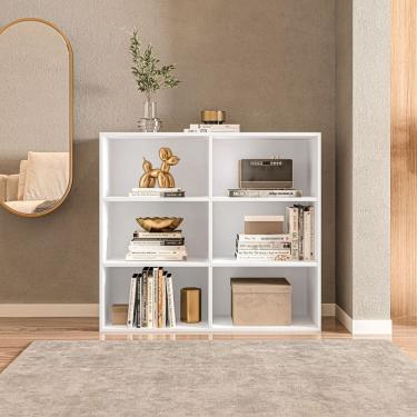 Imagem de Estante para Livros Multiuso 6 Nichos 81cmx90cm Geórgia