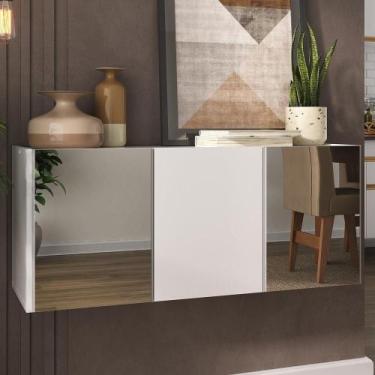 Imagem de Aparador Buffet Suspenso com Espelhos 3 Portas Multimóveis MP8004, Bra