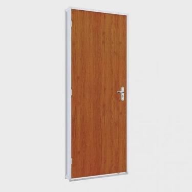 Imagem de Porta de Aço Duraplac 215x75cm Batente de Aço 12cm Riobras