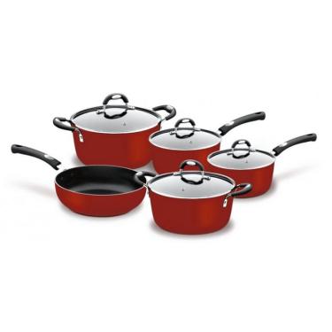 Imagem de Conj Panela Aluminio 5pc Monaco Tramontina