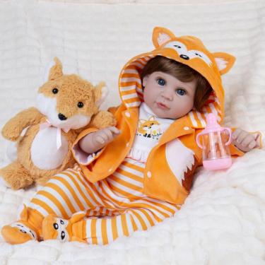 Imagem de Boneca ekokiz realista de 56 cm com roupas e acessórios 3 +