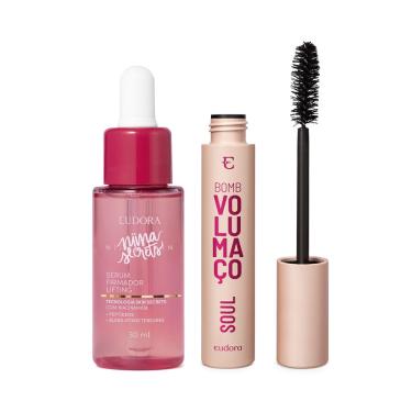 Imagem de Combo Niina Skin Sérum Facial Pró-colágeno 30ml + Máscara de Cílios soul Bomb 10g