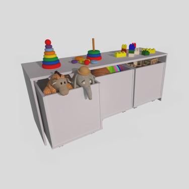 Imagem de Mesa E Organizador de Brinquedos 100% mdf (crianças Caixas Baús)