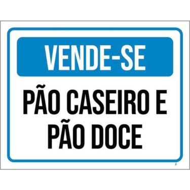 Imagem de Kit 3 Placas Vende-Se Pão Caseiro Pão Doce 36X46