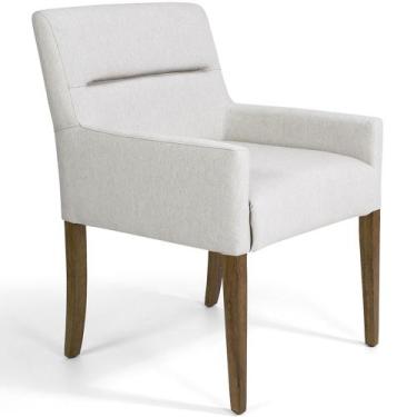 Imagem de Cadeira Para Sala Angel Base Madeira Linho Cru - Nexta Casa