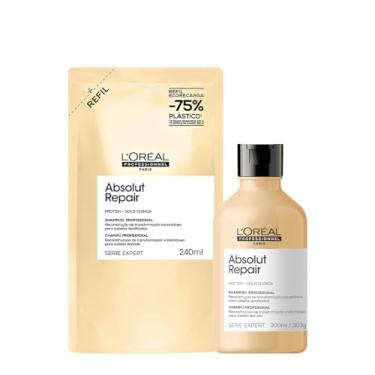Imagem de Kit L'Oréal Professionnel Absolut Repair Gold Shampoo Extra Refil (2 produtos)
