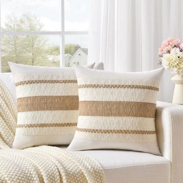 Imagem de Capa de almofada Fancy Homi Boho Neutral 60x60cm, conjunto de 2