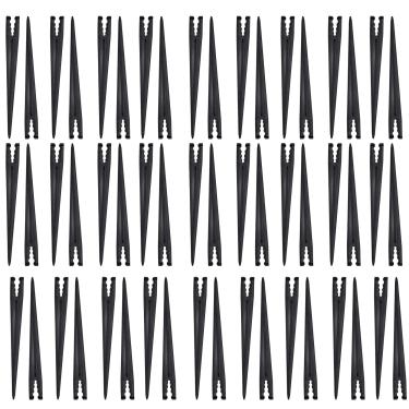 Imagem de AUXBC 60 peças de estacas resistentes para irrigação por gotejamento, suporte universal de mangueira de tubulação de 1/8 polegada e 1/10.2 cm para horta, canteiros de flores, sistema de cultivo
