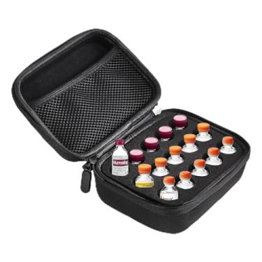Imagem de Lemintae Suporte Para Frascos De Insulina Com 15 Compartimentos Geladeira, Estojo Armazenamento Bolsa Malha Organizar Injeção 10 Ml E Acessórios Diabéticos, Ótimo Proteção Viagem