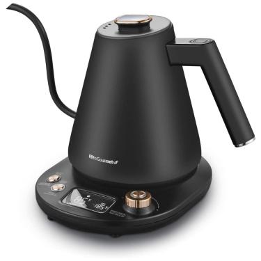 Imagem de Chaleira Eletrônica de Luxo Elite Gourmet EKT3001 1L, Interior em Aço Inox 304, Programação de Temperaturas, Manter Quente, Sem Fio, Base