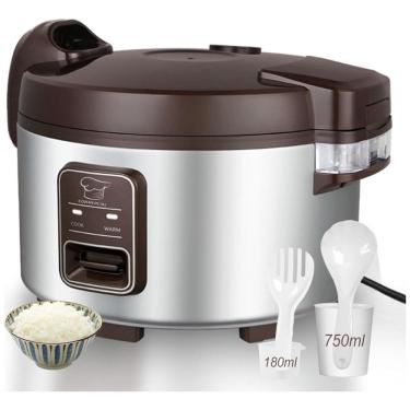 Imagem de Panela de Arroz Elétrica 13L com operação One Touch, 110V 1350W, CAZACHEF, Prata