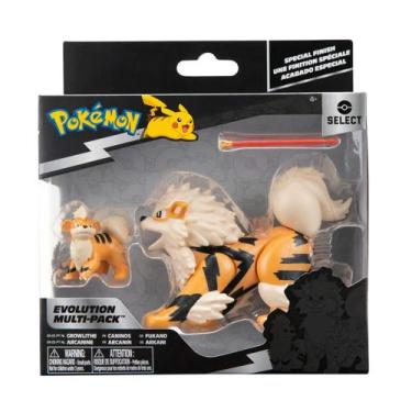 Imagem de Multipack Evolução Figuras Select Edition Boneco Pokemon Growlithe e A
