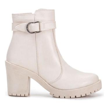 Imagem de Bota Feminina Tratorada Fivela Cano Curto Confortavel - Tribo Star, Be