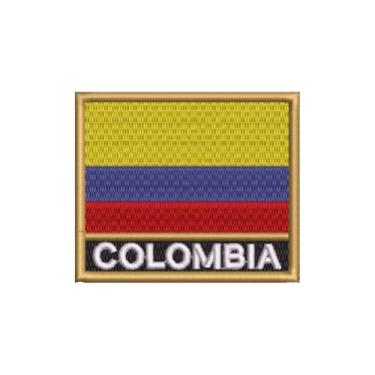 Imagem de BP0049N-001 Bandeira Colombia Patch Bordado 7,5×6,3cm (D-Arquivo Matriz para bordar)