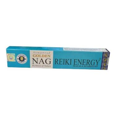 Imagem de Incenso Massala Golden Nag Vareta Goloka Reki Energy Unid - Lua Místic