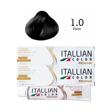 Imagem de 2 Unidades Coloração Itallian Color 1.0 Preto - Itallian Hairtech