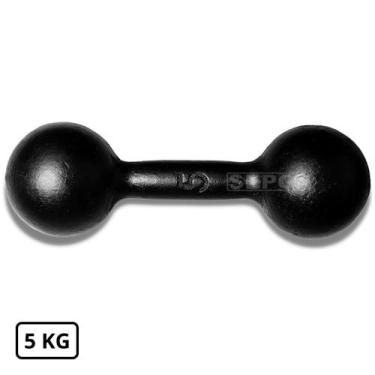 Imagem de Halter Redondo de Ferro Fundido Pintado 5 Kg Preto - SEPO