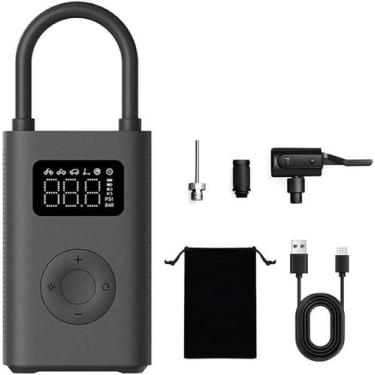 Imagem de Compressor de ar elétrico portátil 1S, LED, inflador tipo C, multiferr