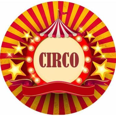 Imagem de Painel Redondo 3D Sublimado Circo Vermelho Frd-2294