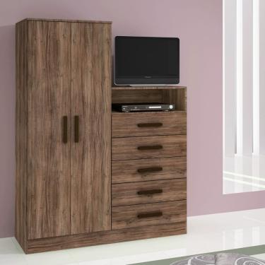 Imagem de Guarda-Roupa Armário Roupeiro Cômoda Quarto Solteiro