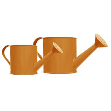 Imagem de Regador de Plantas Jardim Vaso Aluminio Laranja 600ml e 1,5L