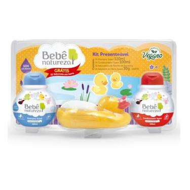 Imagem de Bebê Natureza Kit Meu Patinho Suave Extrato de Algodão Shampoo 120ml e Condicionador 100ml e Saboneteira