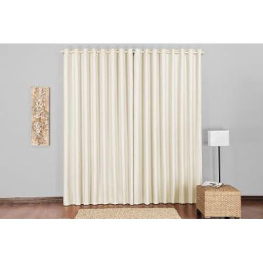 Imagem de Cortina Blackout sala ou quarto 4,00x2,60 para varão simples 4m cor be