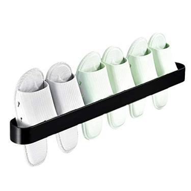 Imagem de Prateleiras de secagem de roupas de aço forte capacidade de rolamento multifuncional toalheiro estilo nórdico simples moldura de alumínio forte pode ser colada perfurada fácil de instalar 40 cm (70 cm