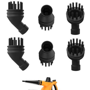 Imagem de Vykyntow Pacote com 6 escovas de acessórios de limpeza a vapor compatíveis com limpador a vapor portátil Penta Beauterwhl-603, acessórios de substituição de limpador a vapor, peças de escova de nylon