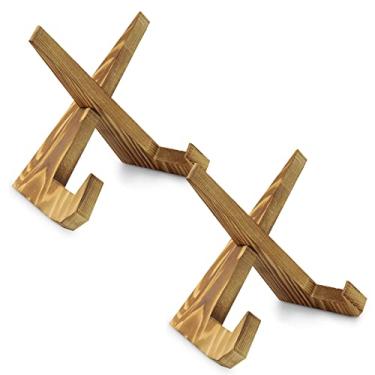 Imagem de Yitexin Pacote Com 2 Suportes De Madeira Para Livros Receitas 7,2", Suporte Balcão Cozinha, Cavalete Mesa, Porta-Retratos, Fotos, Decoração Mesa E Leitura (Pacote 2)