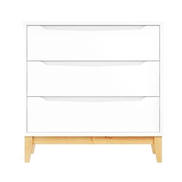 Imagem de Cômoda Infantil Amor Perfeito 3 GV Branca e Pinus - Divicar