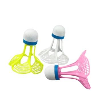 Imagem de UGPLM 3 peças de bolas de badminton à prova de vento, treinamento de nylon, peteca de badminton para atividades esportivas, quintal, praia e jardim