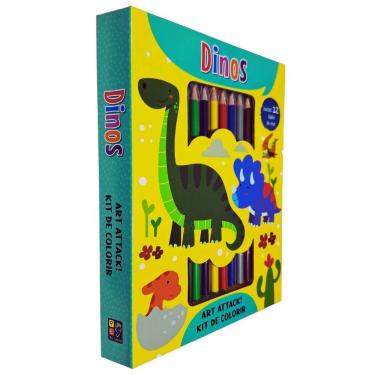 Imagem de Art Attack! Kit de Colorir Com 12 Lápis de Cor : Dinos
