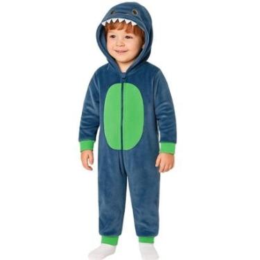 Imagem de Pijama Fleece Macacão Infantil Bebê Unissex Animais Brandili-Unissex